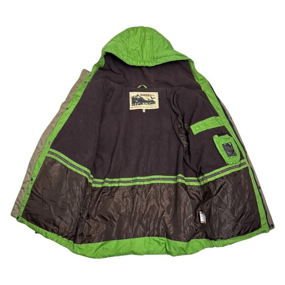 HAWKE & CO Green Down & Feather Fill Winter Puffer Parka Jacket Womens Large - Picture 2 of 8